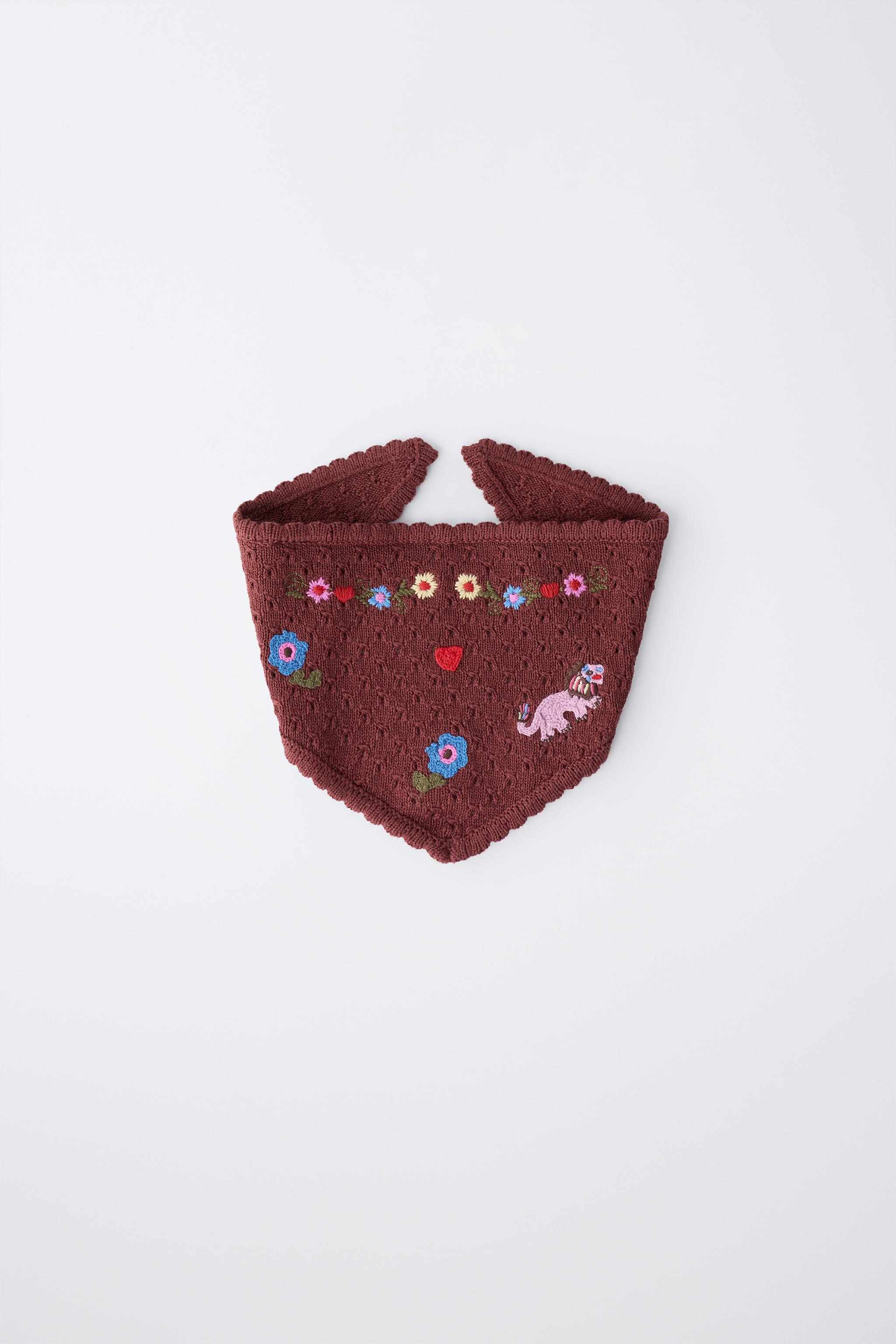 KNIT BANDANA EMBROIDERED SISSEL EDELBO X ZARA KIDS